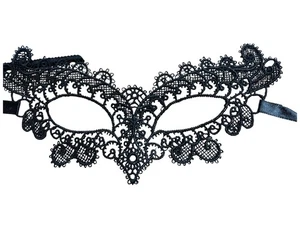 Elegant Black Lace Filigree Eye Mask for Cosplay Parties and Events - Picture 1 of 1