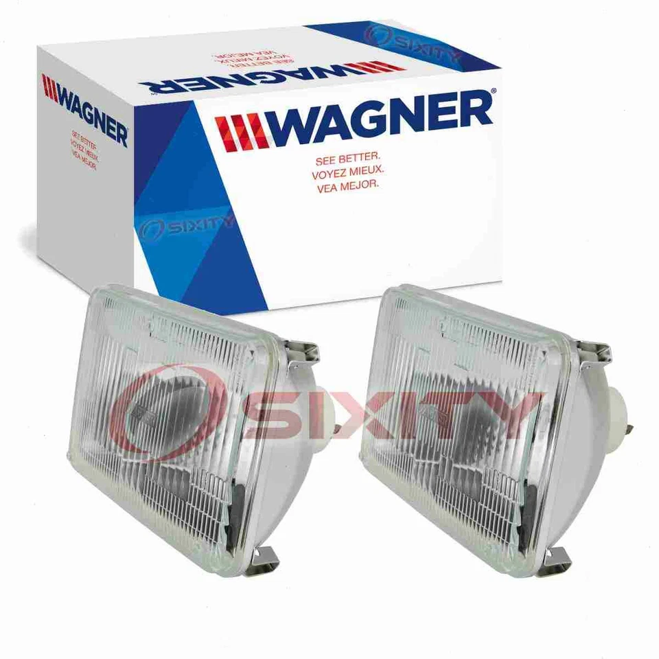 2 pc Wagner Low Beam Headlight Bulbs for 1976-1992 Chevrolet Bel Air Blazer po - Image 1 of 4
