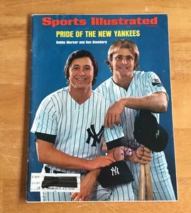 Ron Blomberg New York Yankees autógrafo firmado 1973 revista Sports Illustrated - Imagen 1 de 3