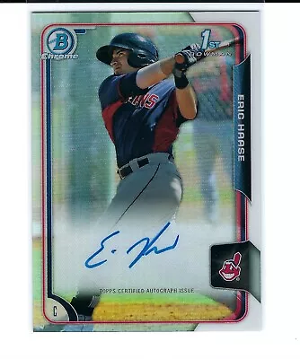 Eric Haase RC 2015 Bowman Chrome 1st RC Auto Refractors #/499 ROY Detroit Tigers - Image 1 of 2