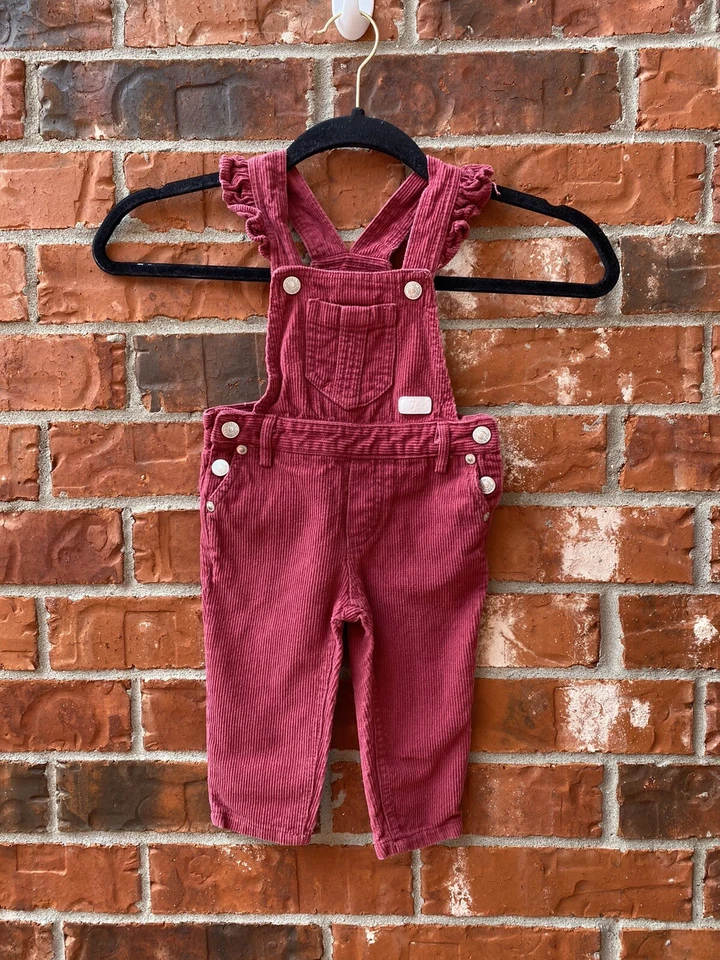 Mono 7 For All Mankind Bebé Niña 12M Borgoña Volantes Curdoroy 7FAM Foto 1 de 4