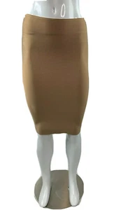 Chocolate USA Women's Sz Small Skirt Pencil Stretch Career/WorkCamel-Beige NWT  - Picture 1 of 7