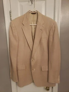 Giacca tuta uomo Hunter Haig cappotto sportivo blazer taglia 48R beige twill negli USA - Foto 1 di 14