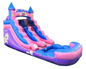 Pogo Inflatable Bouncer 12' Slide For Kids Pool Water Slides Commercial Unicorn - Picture 1 of 10