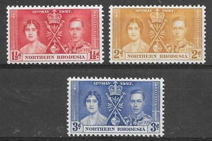 NORTHERN RHODESIA 1937 CORONATION MINT HINGED - Picture 1 of 2