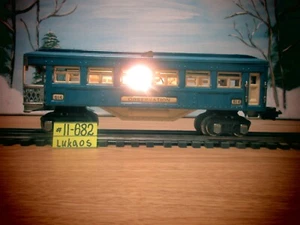 Lionel Prewar Tinplate Blue Comet 614 OBSERVATON Passenger Car W/LIGHT. - Picture 1 of 10