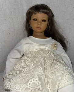 26" Annette Himstedt 1990 FIENE Doll OOAK One of a Kind Brown Hair Eyes Vinyl - Picture 1 of 21