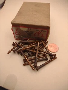 #6 x 1-1/2" Silikon Bronze Flachkopf Schlitz Marine Holzschrauben (20) Pack SBWS22 - Bild 1 von 2