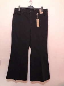 Marks & Spencer Hochhaus Flare Denim Jeans Hose UK 20 normal £39,50 schwarz - Bild 1 von 11