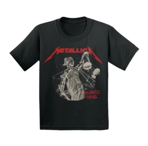 Metallica And Justice for All Album Cover Short Sleeve Black T-Shirt Size 3T
