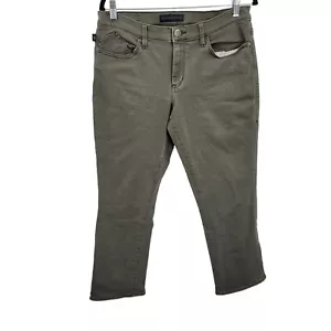 Rock & Republic Kendal Crop Jeans 14 Army Green Denim Stretch Straight Military - Picture 1 of 10