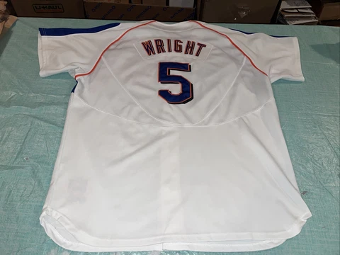 Adult Xxl David Wright New York Mets Nike Baseball Jersey white Clean Sewn Vtg Cover