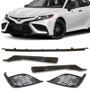 5pcs For 2021 2022 TOYOTA Camry SE XSE Lower Molding Trim Fog Light Cover Glossy - Picture 1 of 9