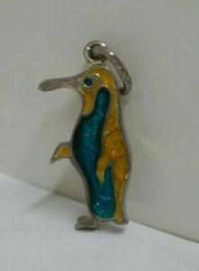 VINTAGE - ARGENTO 800° - ANNI 70 PINGUINO CON SMALTO - Foto 1 di 2