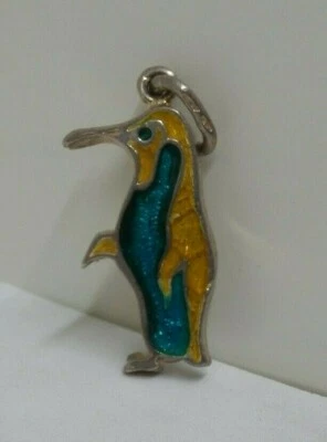 VINTAGE - ARGENTO 800° - ANNI 70   PINGUINO CON SMALTO - Immagine 1 di 2