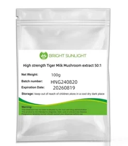 100g High strength Tiger Milk Mushroom Extract 50:1 Powder - Picture 1 of 4