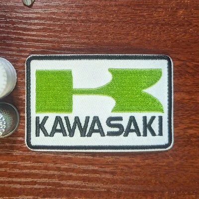 Kawasaki Patch 2x3" Japanese Motorcycle Motorsports Embroidered Iron On Patch  - Image 1 of 3