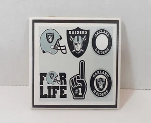 Oakland Raiders Keramik Untersetzer Untersetzer NFL 4,25 x 4,25 Football AFC - Bild 1 von 6