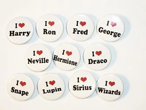 Botones de Harry Potter - Lote #5 I Heart Pin LOTE - Imagen 1 de 2