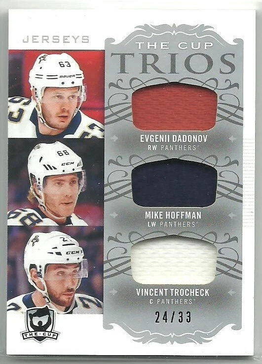 2018-19 The Cup Trios Jerseys EVGENII DADONOV MIKE HOFFMAN VINCENT TROCHECK /33