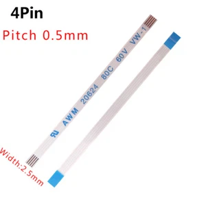 FFC/FPC Flexible Flat Cable 0.5mm 4-Pin AWM 20624 80C 60V VW-1 Forward/Reverse - Picture 1 of 5