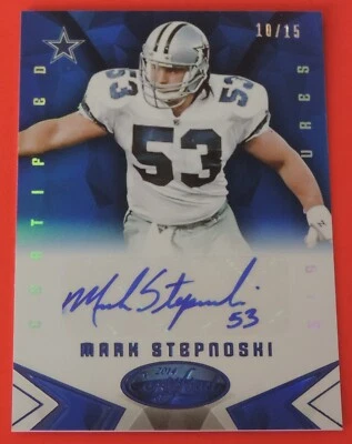2014 CERTIFIED MARK STEPNOSKI AUTOGRAPH #ED 10/15 COWBOYS SP - Image 1 of 2