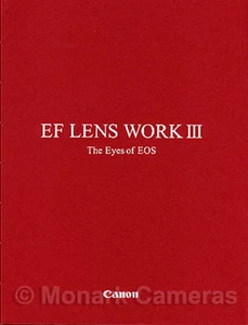 Canon EF Lente Work III Libro, Los ojos de las cámaras EOS, edición 2003, más listados - Imagen 1 de 3