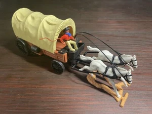 Timpo Covered/ Prairie Wagon - Colour Variation - Very Rare - Wild West - 1970's - Picture 1 of 3