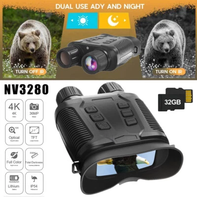 NV3280 Full Color Night Vision 8X Video Photo Digital Outdoor Infrared Camera 4k - Image 1 of 4
