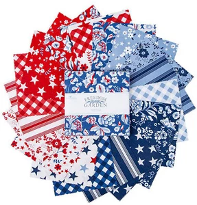 Freedom Garden Riley Blake 5" Stacker 42 100% Cotton Precut Quilt Squares - Picture 1 of 6