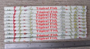 (10) Vintage Kutsuwa PL-036 Tropical Fish Wood Pencils (Round, Square, Triangle) - Picture 1 of 4