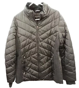 Nautica Women’s Size Large Black Quilted Puffer Jacket w/Faux Fur Collar 0088 - Picture 1 of 8