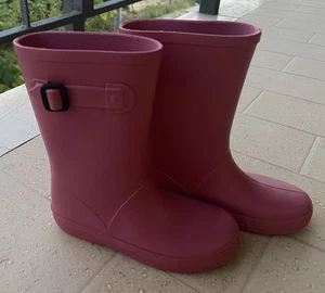 STIVALI PIOGGIA GALOSCE BAMBINA IGOR SPLASH MISURA 30 COLOR CILIEGIA IN GOMMA - Foto 1 di 12