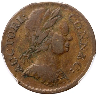 1785 M 3.4-F.1 R-3 PCGS VF 30 Connecticut Colonial Copper Coin - Image 1 of 3