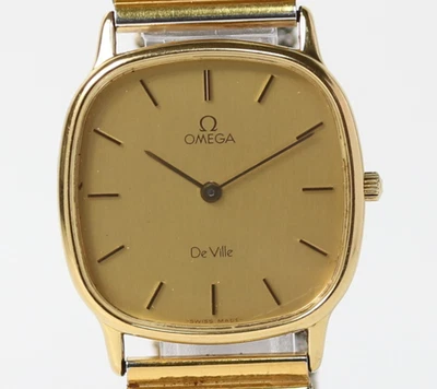 [Casi COMO NUEVO] Reloj Omega De Ville Cal.1434 Ref.191.0219 esfera dorada Qz para hombre Foto 1 de 4
