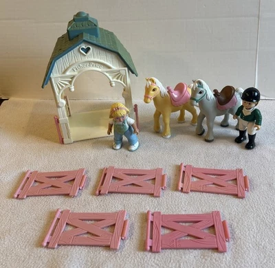 Fisher Price Loving Family Horse & Rider Dream Dollhouse Stable Gray Pony Figure - Image 1 of 4