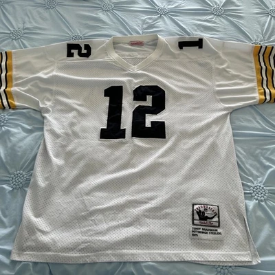 Camiseta deportiva Mitchell & Ness Terry Bradshaw Pittsburgh Steelers 1975 T/B 54 ver descripción Foto 1 de 4