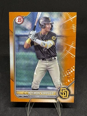 2022 Bowman Draft 1st Edition Orange /25 Rosman Verdugo #BD-161 - Image 1 of 2