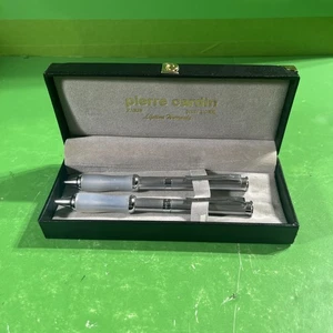 Vintage PIERRE CARDIN Paris New York Silver Tone Pen & Pencil Set - Picture 1 of 15