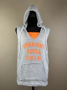Felpa smanicata con cappuccio e reggiseno nuova con etichetta "Straight Outta Spin" Energie taglia large - Foto 1 di 10