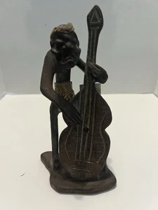 Guitarist Figurine Handmade in Java for earthbound trading co NWT - Picture 1 of 11