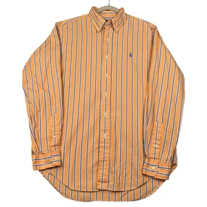 Camisa de vestir Ralph Lauren para hombre 15,5 34/35 a rayas con botones calce clásico - Imagen 1 de 13
