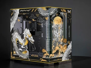 Custodia computer Starforge Golden Dragon Lian Li O11D Evo RGB - Foto 1 di 4