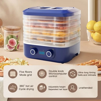 Secador de alimentos/frutas/vegetais/carne/secador de alimentos JZE-R2 pequeno secador de alimentos caseiro - Imagem 1 de 4