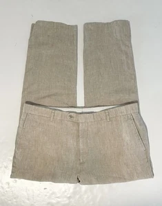 Joseph Abboud 100% Linen Pants Mens 38X30 Joe 2.0 Suit Separate Dress Beige Tan - Imagen 1 de 14