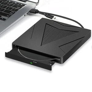 FAYAZ External DVD CD Drive, USB 3.0 & Type C CD/DVD burner, Low Noise Slim Port - Picture 1 of 8