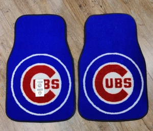 Juego de 2 alfombrillas delanteras Chicago Cubs para auto camión SUV 27" X 17" - Imagen 1 de 2