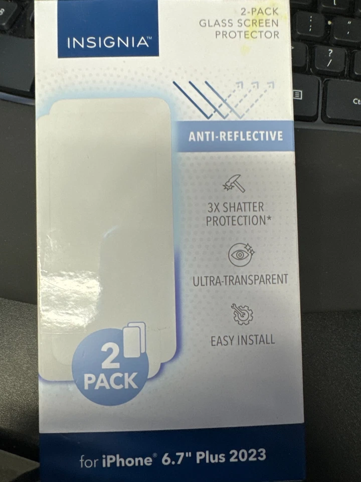 Protector Pantalla Cristal Antirreflectante Insignia para iPhone 15 Plus 6.7 (Paquete de 2) Foto 1 de 1