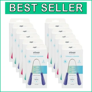 12-Pack Stainless Steel Tongue Scraper with Comfort Grip - Fresh Breath Solution - Picture 1 of 9