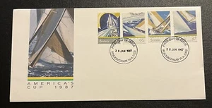 AUSTRALIA 1987 AMERICA'S CUP 4 STAMPS FDC P/M Rockingham Wa 6168 - Picture 1 of 1